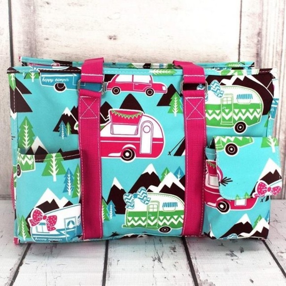 Handbags - HAPPY CAMPER SMALL UTILITY TOTE W/ZIP TOP
